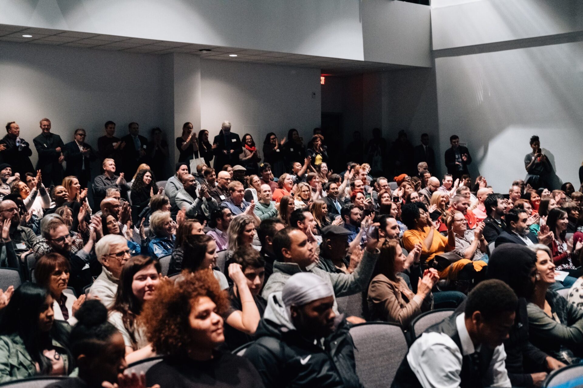 A large crowd of Remake Learning network members gathered at the Community College of Allegheny County (CCAC)'s Allegheny Campus for the 2018 Network Assembly.