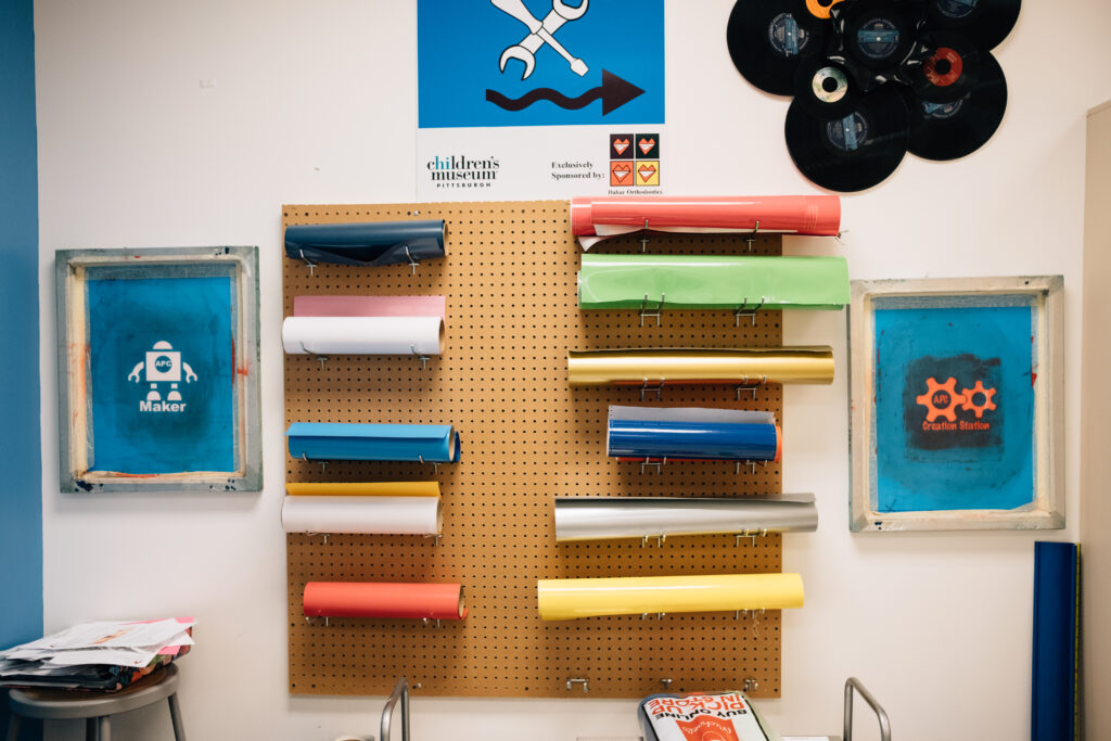 The wall of a maker space