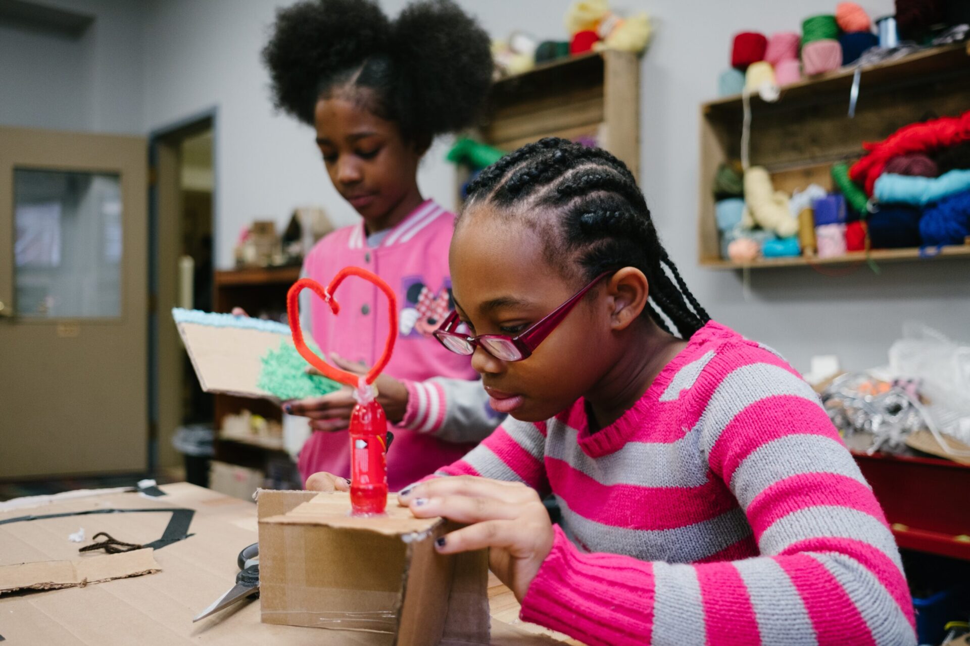 Students work on a maker project.