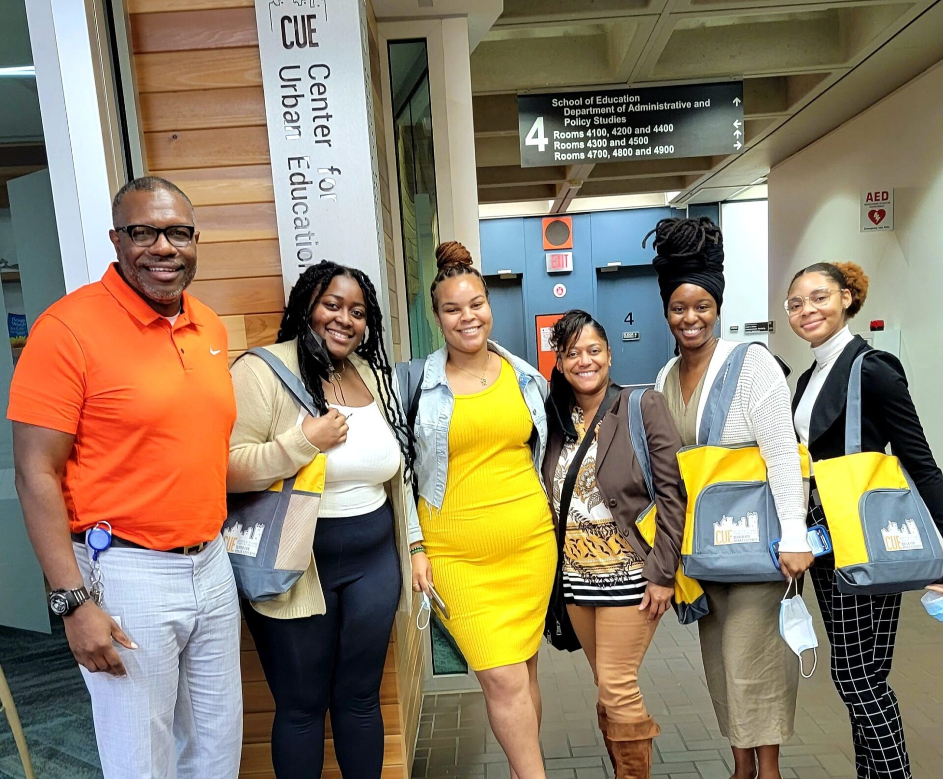 Preservice teachers visiting Pitt's CUE as part of Operation Teacher (of Color) Irrigation System during early October, 2021