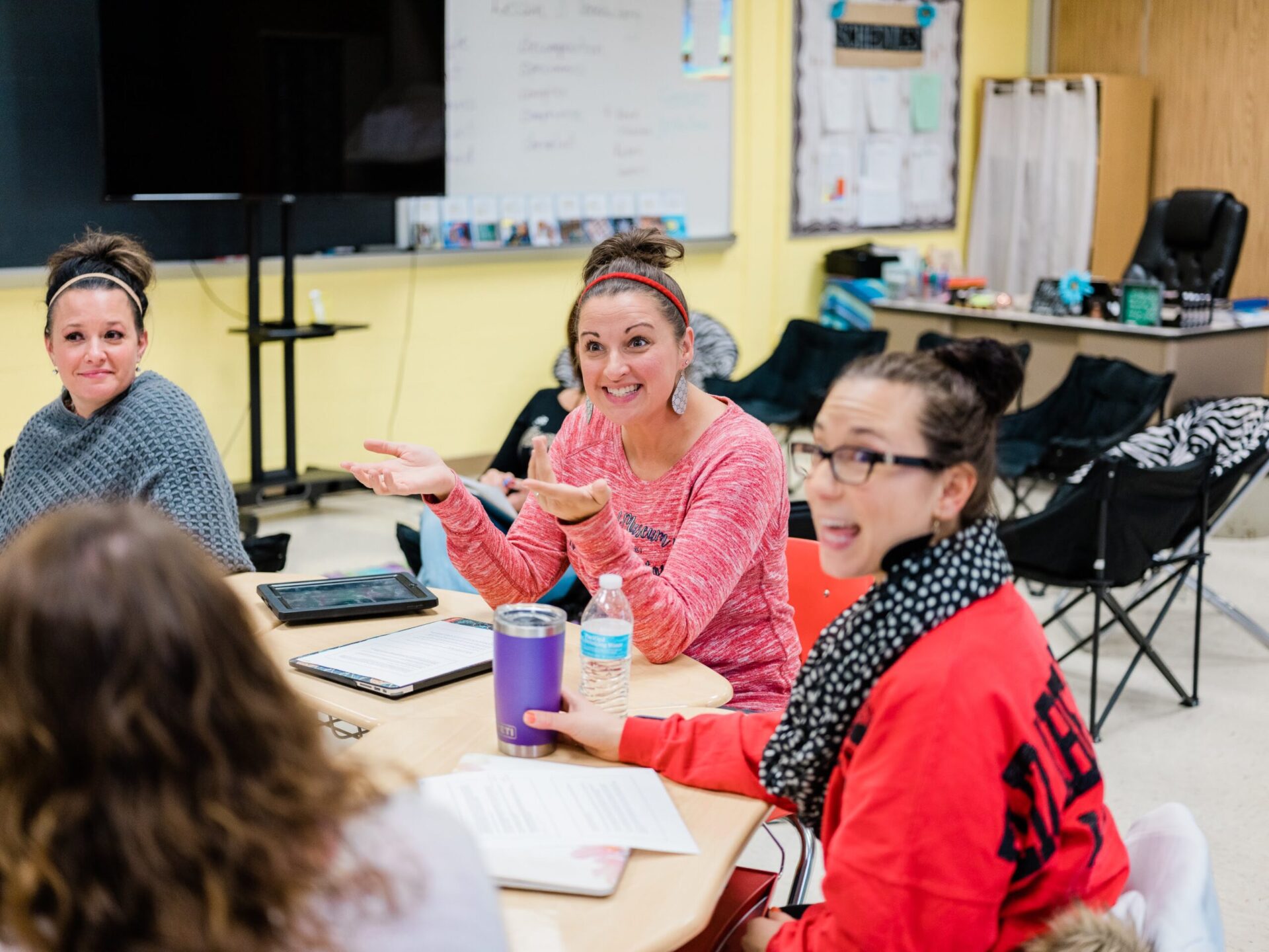 Teachers discusses findings from the PL² observations at Elizabeth Forward. / Photo by Ben Filio