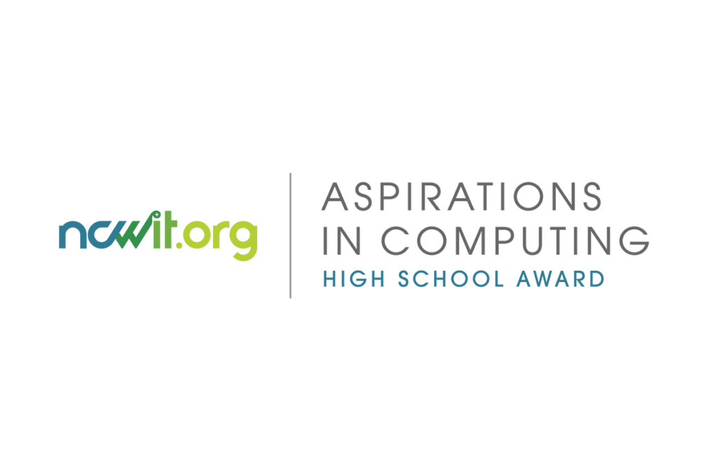 Promotional graphic for NCWIT Aspirations in Computing High School Award